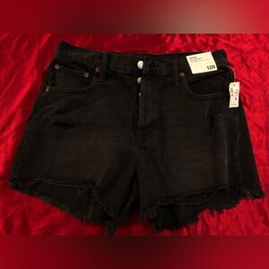 Black 4” cut off shorts